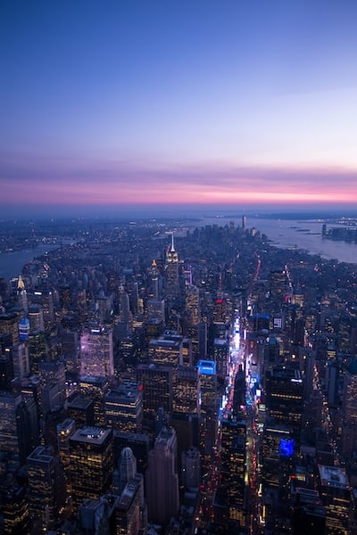 New York Helikopterflug bei Nacht